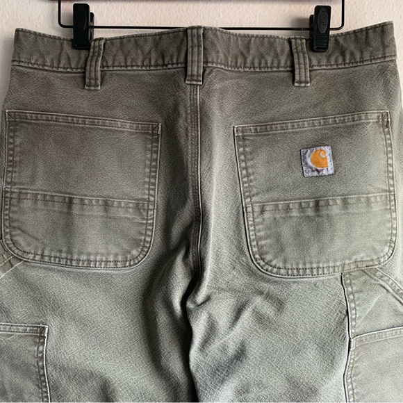 Carhartt Mens Relaxed Fit Utility Work Canvas Pants in Desert - Picture 6 of 12